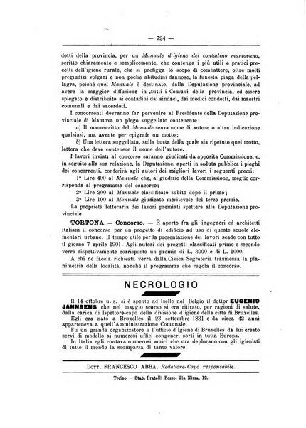 Rivista d'igiene e sanità pubblica con bollettino sanitario-amministrativo compilato sugli atti del Ministero dell'interno