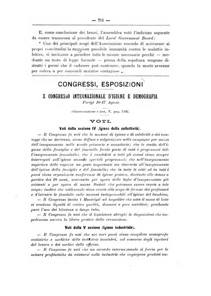 Rivista d'igiene e sanità pubblica con bollettino sanitario-amministrativo compilato sugli atti del Ministero dell'interno