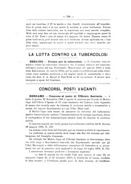 Rivista d'igiene e sanità pubblica con bollettino sanitario-amministrativo compilato sugli atti del Ministero dell'interno