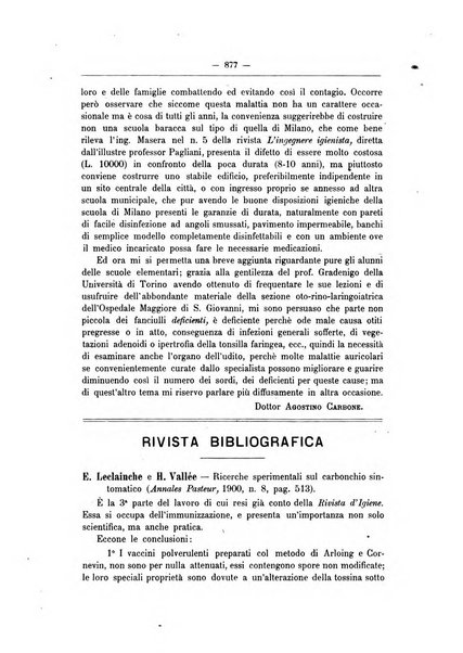 Rivista d'igiene e sanità pubblica con bollettino sanitario-amministrativo compilato sugli atti del Ministero dell'interno