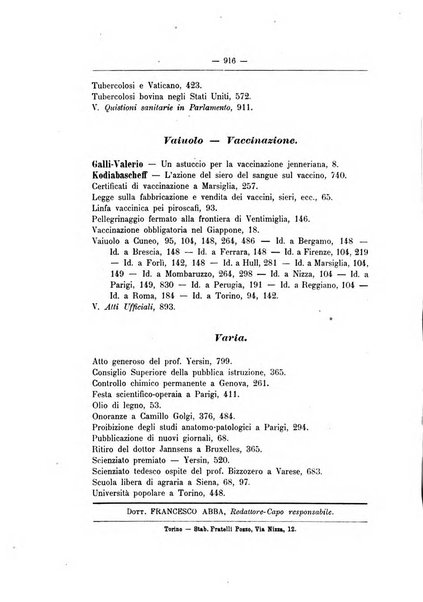 Rivista d'igiene e sanità pubblica con bollettino sanitario-amministrativo compilato sugli atti del Ministero dell'interno