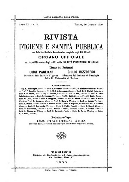 Rivista d'igiene e sanità pubblica con bollettino sanitario-amministrativo compilato sugli atti del Ministero dell'interno