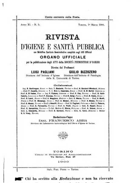 Rivista d'igiene e sanità pubblica con bollettino sanitario-amministrativo compilato sugli atti del Ministero dell'interno