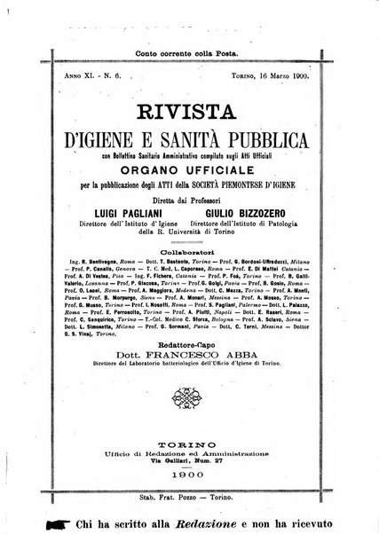 Rivista d'igiene e sanità pubblica con bollettino sanitario-amministrativo compilato sugli atti del Ministero dell'interno