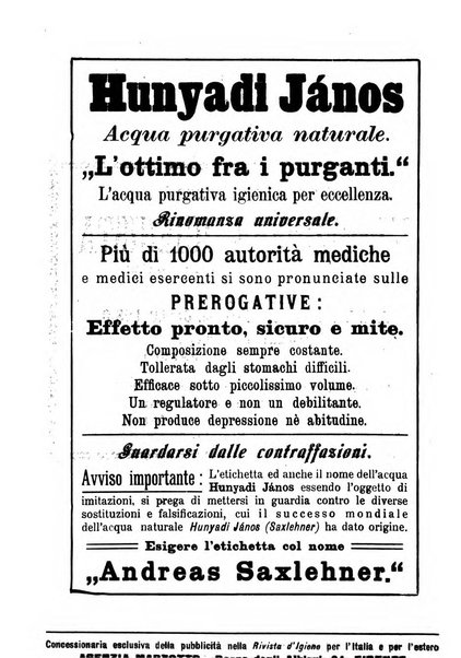 Rivista d'igiene e sanità pubblica con bollettino sanitario-amministrativo compilato sugli atti del Ministero dell'interno