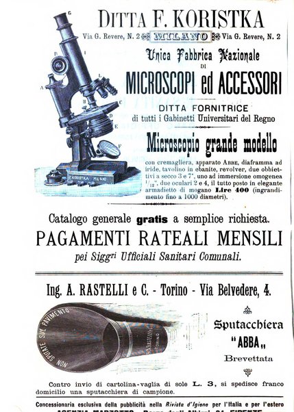 Rivista d'igiene e sanità pubblica con bollettino sanitario-amministrativo compilato sugli atti del Ministero dell'interno