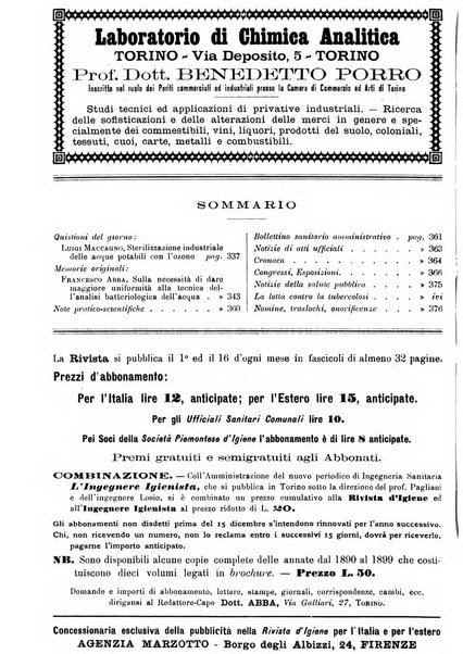 Rivista d'igiene e sanità pubblica con bollettino sanitario-amministrativo compilato sugli atti del Ministero dell'interno