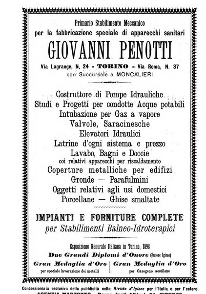 Rivista d'igiene e sanità pubblica con bollettino sanitario-amministrativo compilato sugli atti del Ministero dell'interno