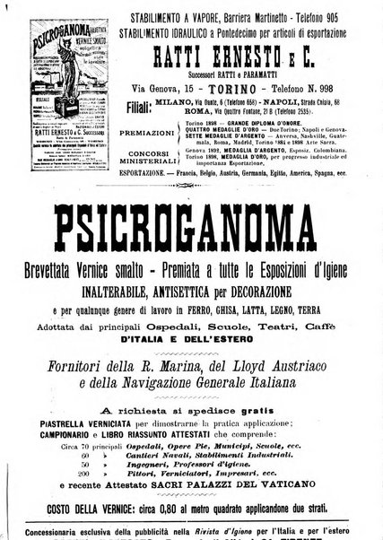 Rivista d'igiene e sanità pubblica con bollettino sanitario-amministrativo compilato sugli atti del Ministero dell'interno