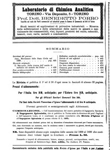 Rivista d'igiene e sanità pubblica con bollettino sanitario-amministrativo compilato sugli atti del Ministero dell'interno