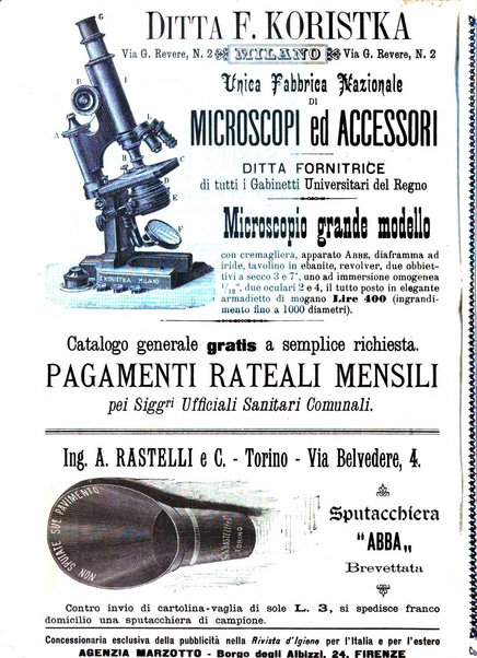 Rivista d'igiene e sanità pubblica con bollettino sanitario-amministrativo compilato sugli atti del Ministero dell'interno