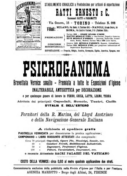 Rivista d'igiene e sanità pubblica con bollettino sanitario-amministrativo compilato sugli atti del Ministero dell'interno