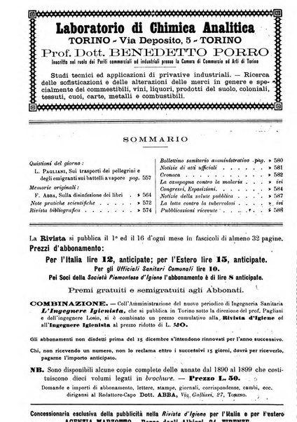 Rivista d'igiene e sanità pubblica con bollettino sanitario-amministrativo compilato sugli atti del Ministero dell'interno