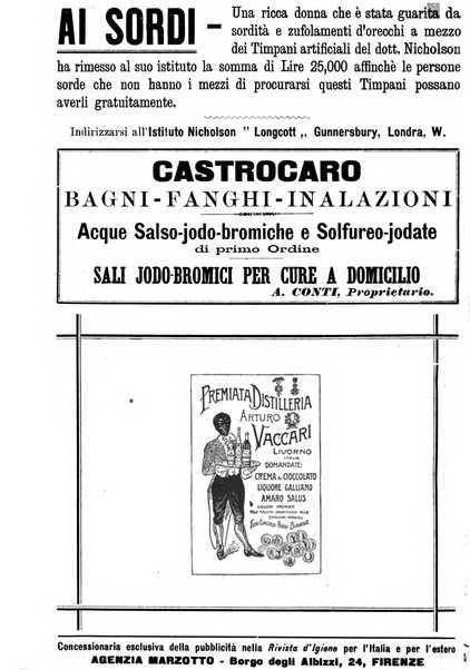 Rivista d'igiene e sanità pubblica con bollettino sanitario-amministrativo compilato sugli atti del Ministero dell'interno