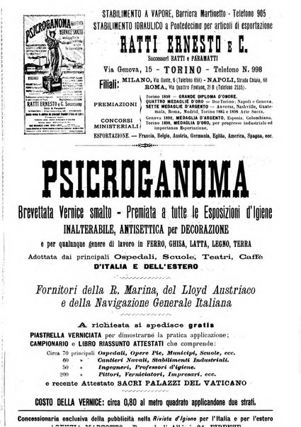 Rivista d'igiene e sanità pubblica con bollettino sanitario-amministrativo compilato sugli atti del Ministero dell'interno