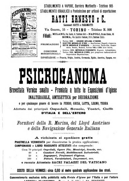 Rivista d'igiene e sanità pubblica con bollettino sanitario-amministrativo compilato sugli atti del Ministero dell'interno