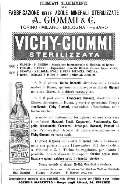 Rivista d'igiene e sanità pubblica con bollettino sanitario-amministrativo compilato sugli atti del Ministero dell'interno