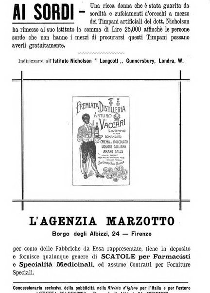 Rivista d'igiene e sanità pubblica con bollettino sanitario-amministrativo compilato sugli atti del Ministero dell'interno