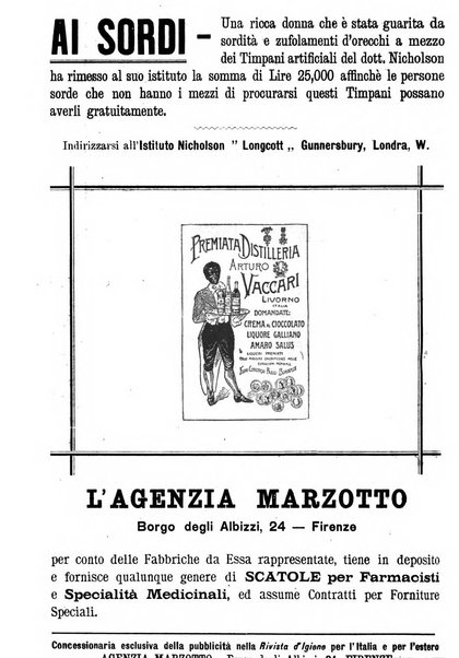 Rivista d'igiene e sanità pubblica con bollettino sanitario-amministrativo compilato sugli atti del Ministero dell'interno