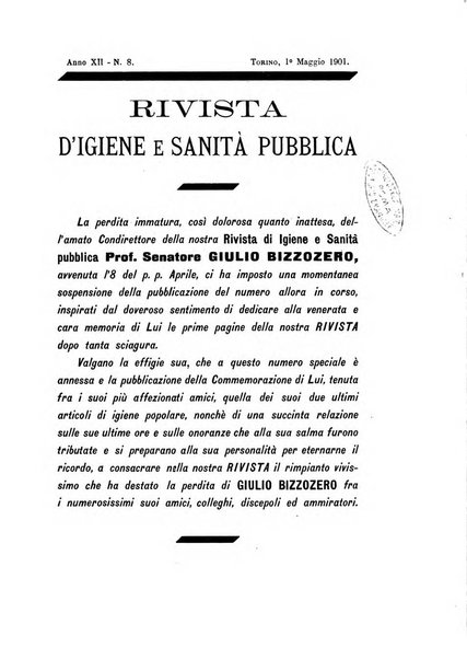 Rivista d'igiene e sanità pubblica con bollettino sanitario-amministrativo compilato sugli atti del Ministero dell'interno