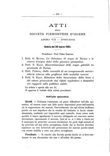 Rivista d'igiene e sanità pubblica con bollettino sanitario-amministrativo compilato sugli atti del Ministero dell'interno