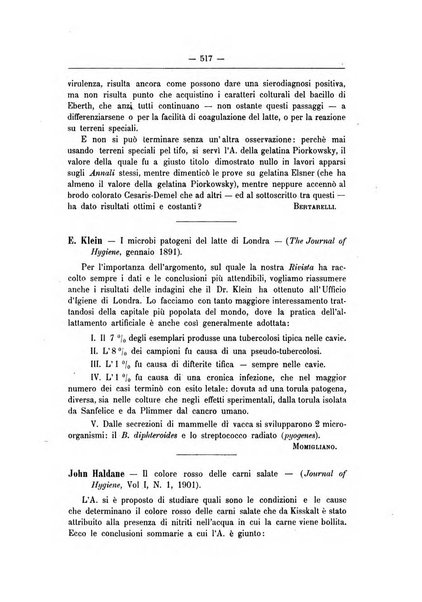 Rivista d'igiene e sanità pubblica con bollettino sanitario-amministrativo compilato sugli atti del Ministero dell'interno