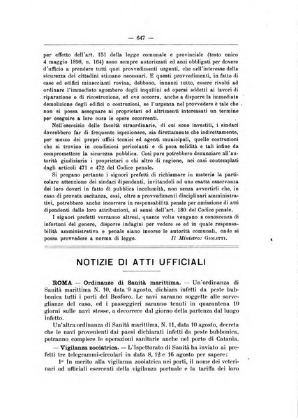 Rivista d'igiene e sanità pubblica con bollettino sanitario-amministrativo compilato sugli atti del Ministero dell'interno