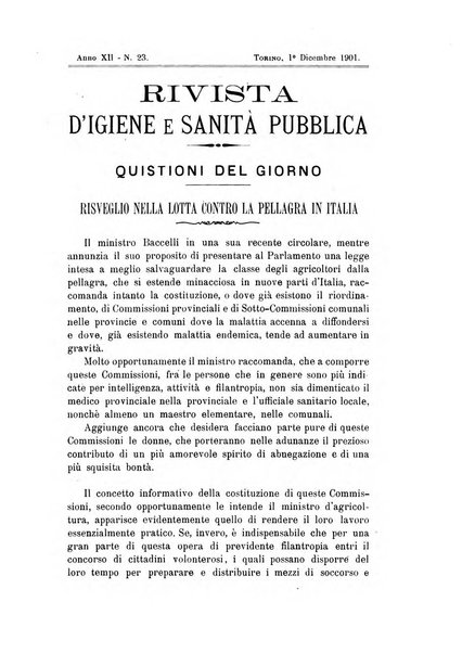 Rivista d'igiene e sanità pubblica con bollettino sanitario-amministrativo compilato sugli atti del Ministero dell'interno