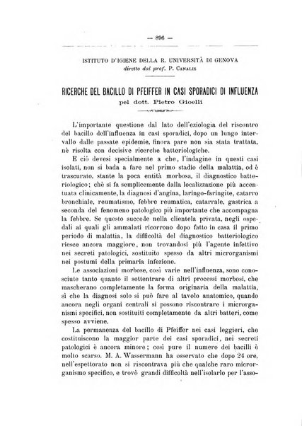 Rivista d'igiene e sanità pubblica con bollettino sanitario-amministrativo compilato sugli atti del Ministero dell'interno