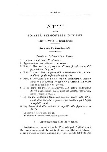 Rivista d'igiene e sanità pubblica con bollettino sanitario-amministrativo compilato sugli atti del Ministero dell'interno