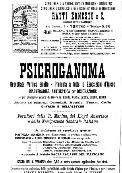 Rivista d'igiene e sanità pubblica con bollettino sanitario-amministrativo compilato sugli atti del Ministero dell'interno