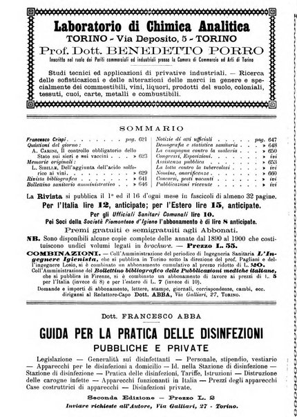 Rivista d'igiene e sanità pubblica con bollettino sanitario-amministrativo compilato sugli atti del Ministero dell'interno