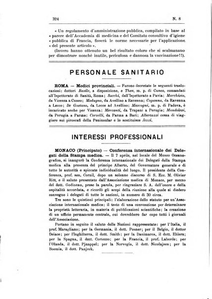 Rivista d'igiene e sanità pubblica con bollettino sanitario-amministrativo compilato sugli atti del Ministero dell'interno