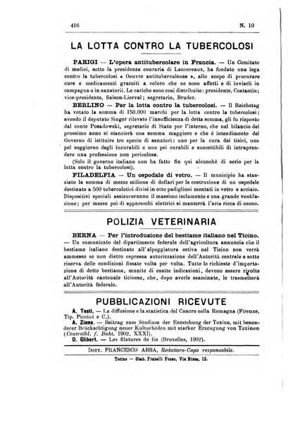 Rivista d'igiene e sanità pubblica con bollettino sanitario-amministrativo compilato sugli atti del Ministero dell'interno