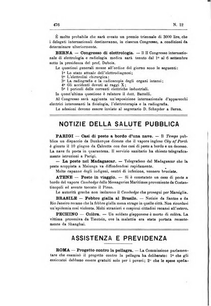 Rivista d'igiene e sanità pubblica con bollettino sanitario-amministrativo compilato sugli atti del Ministero dell'interno