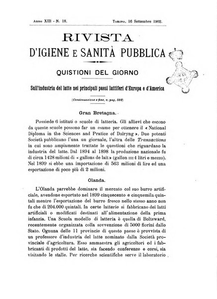 Rivista d'igiene e sanità pubblica con bollettino sanitario-amministrativo compilato sugli atti del Ministero dell'interno