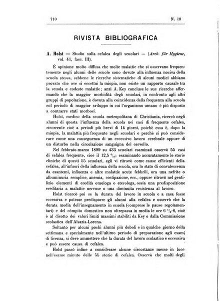 Rivista d'igiene e sanità pubblica con bollettino sanitario-amministrativo compilato sugli atti del Ministero dell'interno