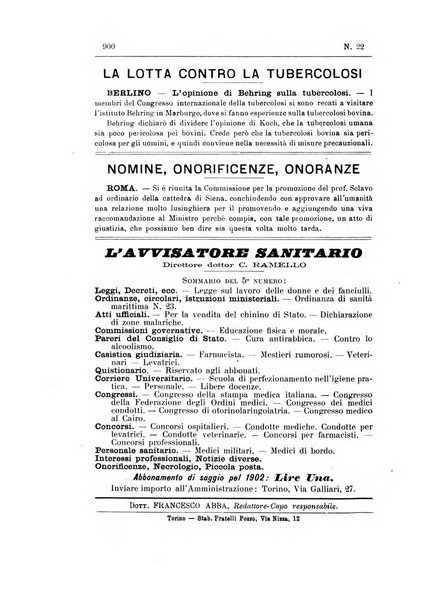 Rivista d'igiene e sanità pubblica con bollettino sanitario-amministrativo compilato sugli atti del Ministero dell'interno