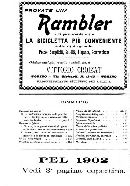 Rivista d'igiene e sanità pubblica con bollettino sanitario-amministrativo compilato sugli atti del Ministero dell'interno