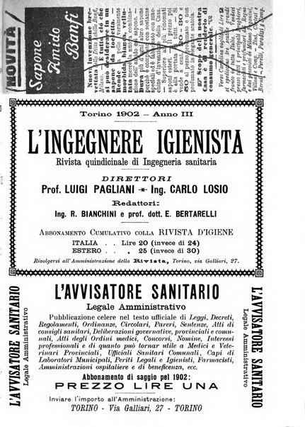 Rivista d'igiene e sanità pubblica con bollettino sanitario-amministrativo compilato sugli atti del Ministero dell'interno