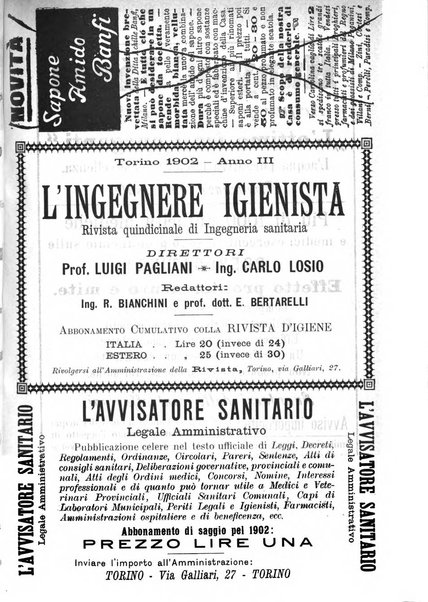 Rivista d'igiene e sanità pubblica con bollettino sanitario-amministrativo compilato sugli atti del Ministero dell'interno