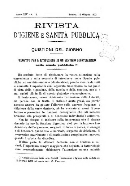 Rivista d'igiene e sanità pubblica con bollettino sanitario-amministrativo compilato sugli atti del Ministero dell'interno