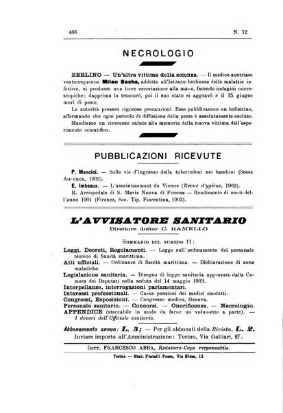 Rivista d'igiene e sanità pubblica con bollettino sanitario-amministrativo compilato sugli atti del Ministero dell'interno