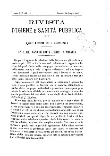 Rivista d'igiene e sanità pubblica con bollettino sanitario-amministrativo compilato sugli atti del Ministero dell'interno