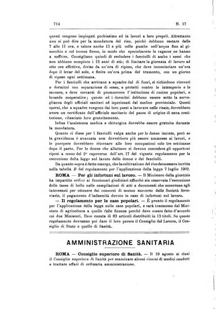 Rivista d'igiene e sanità pubblica con bollettino sanitario-amministrativo compilato sugli atti del Ministero dell'interno