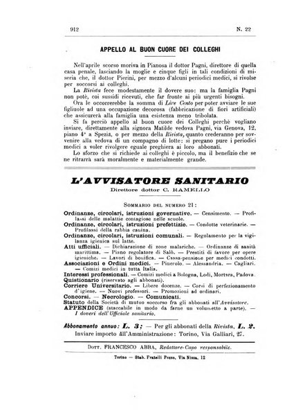 Rivista d'igiene e sanità pubblica con bollettino sanitario-amministrativo compilato sugli atti del Ministero dell'interno