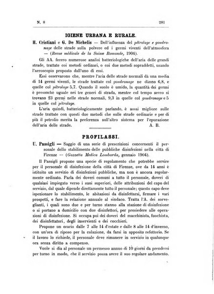 Rivista d'igiene e sanità pubblica con bollettino sanitario-amministrativo compilato sugli atti del Ministero dell'interno