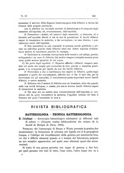 Rivista d'igiene e sanità pubblica con bollettino sanitario-amministrativo compilato sugli atti del Ministero dell'interno