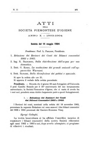 Rivista d'igiene e sanità pubblica con bollettino sanitario-amministrativo compilato sugli atti del Ministero dell'interno