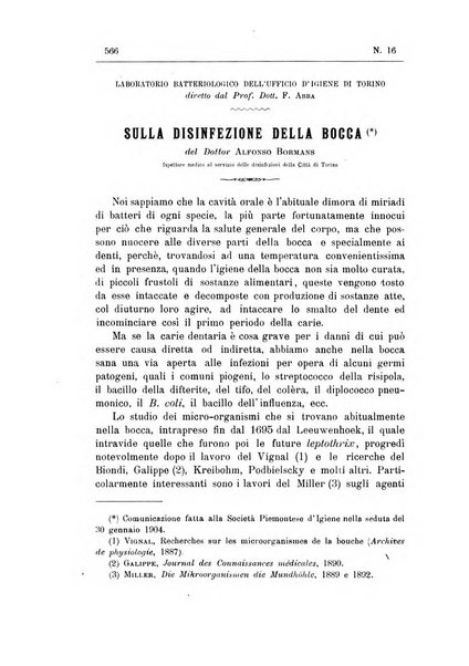 Rivista d'igiene e sanità pubblica con bollettino sanitario-amministrativo compilato sugli atti del Ministero dell'interno